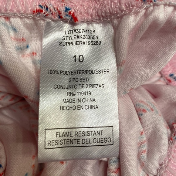 Girls Pajama Heart print size 10 NEW - Picture 5 of 6